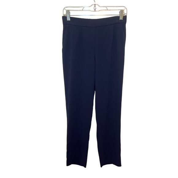 Aritzia Babaton  High Waist Navy Blue Trousers Elastic Waist Womens Size 4 - Picture 2 of 11